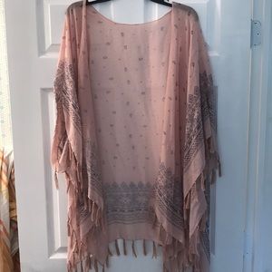 Pink Kimono with tassels
